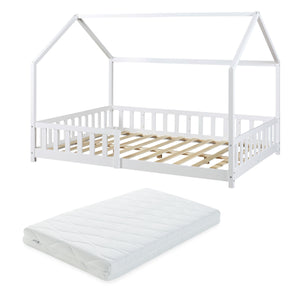 Hausbett Hesel mit Matratze und Rausfallschutz [en.casa]