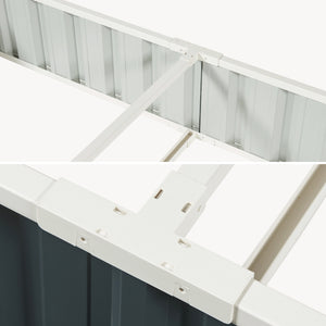 Hochbeet Albrandswaard 258x90x30 cm Anthrazit [en.casa]