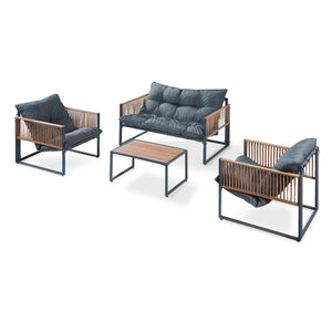 Loungeset Karg 4-tlg. [casa.pro]