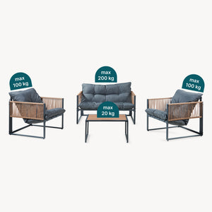 Loungeset Karg 4-tlg. [casa.pro]