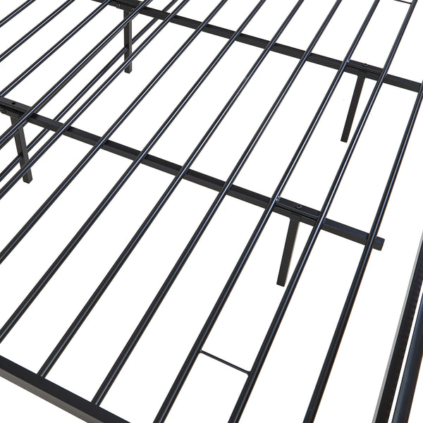 Metallbett Linköping mit rechteckigem Kopfteil [en.casa]