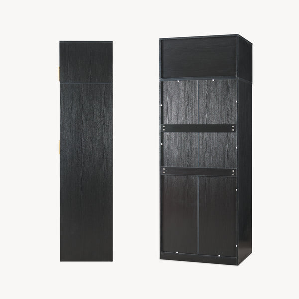 Kleiderschrank Larundi 216x80x52 cm mit 4 Türen [en.casa]