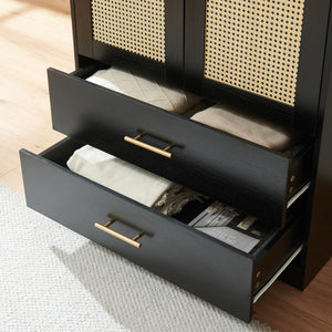 Kleiderschrank Larundi 216x80x52 cm mit 4 Türen [en.casa]