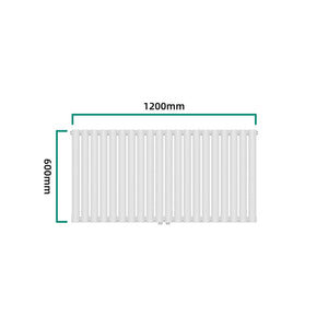 Design Röhrenheizkörper Nore Weiß 60x120cm Einlagig 857W [neu.haus]