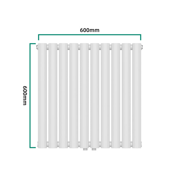 Design Röhrenheizkörper Nore Weiß 60x60cm Einlagig 449W [neu.haus]