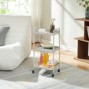 Servierwagen Kelevn 67x33x31 cm Stahl Grau [en.casa]
