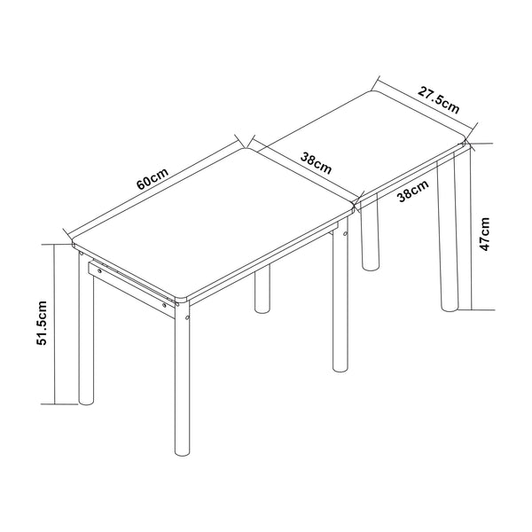 Kindertisch Skellefteå 60x38x52 cm [en.casa]