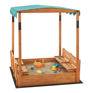 Sandkasten Pitsunda mit höhenverstellbarem Dach 145x118x118cm [en.casa]