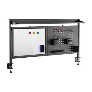 Schreibtisch-Organizer Virvik zum Anklemmen 117x73 cm Stahl [en.casa]