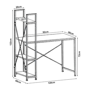 Schreibtisch Stavanger 120x60x122 cm [en.casa]
