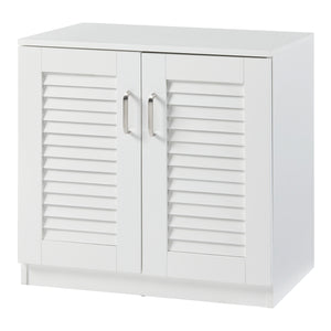 Schuhschrank Løten 63x36x62 cm Weiß [en.casa]