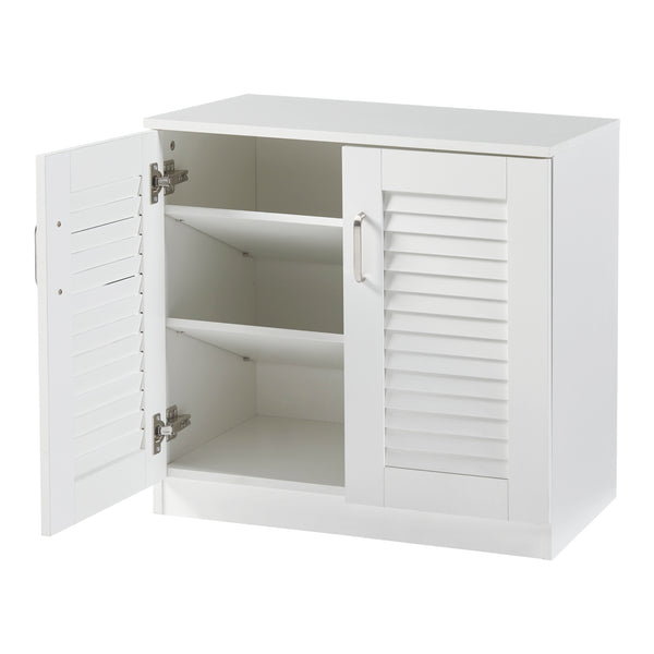 Schuhschrank Løten 63x36x62 cm Weiß [en.casa]