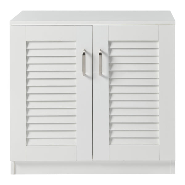 Schuhschrank Løten 63x36x62 cm Weiß [en.casa]