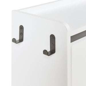 Schuhschrank Ylitornio 91,5x100x19 cm Weiß [en.casa]