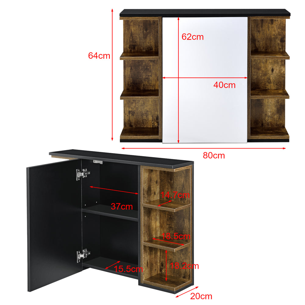 Badezimmerschrank Harstad 64x80x20 cm versch Farben en.casa - premiumXL