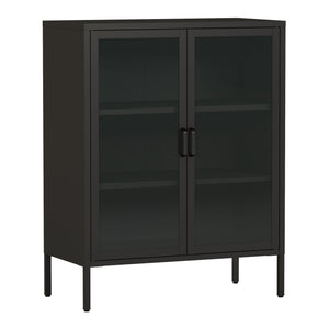 Sideboard Fauske mit Glastüren in versch. Farben [en.casa]