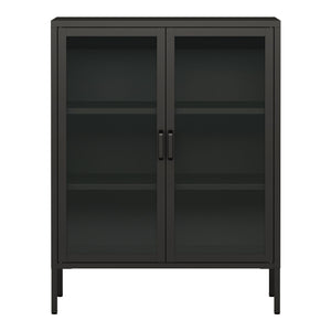 Sideboard Fauske mit Glastüren in versch. Farben [en.casa]