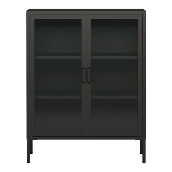 Sideboard Fauske mit Glastüren in versch. Farben [en.casa]