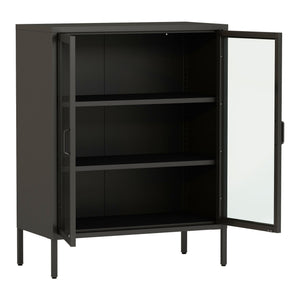 Sideboard Fauske mit Glastüren in versch. Farben [en.casa]