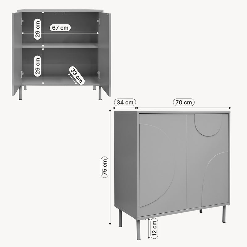 Maßskizze Sideboard Holea [en.casa]