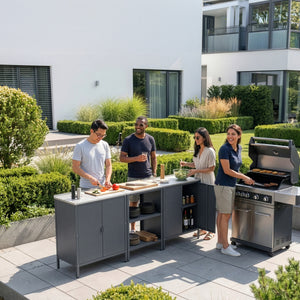Outdoor Standregal Bolognano 92x50x50 cm [casa.pro]