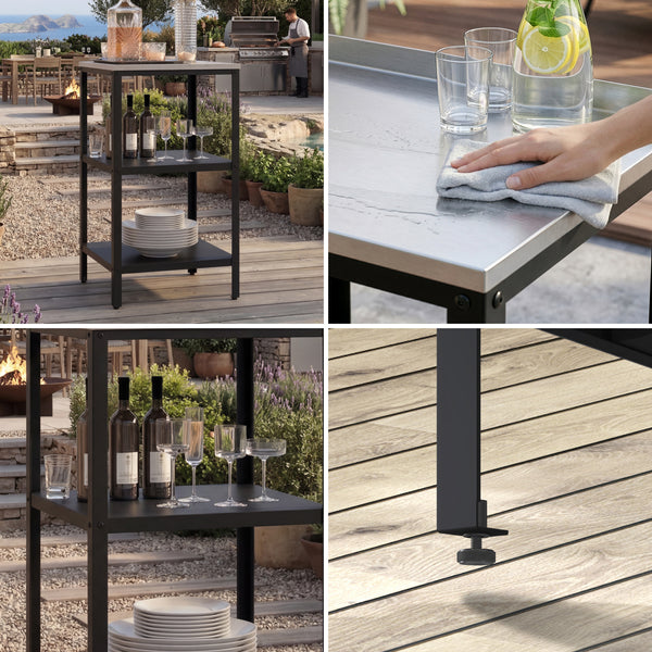 Outdoor Standregal Bolognano 92x50x50 cm [casa.pro]