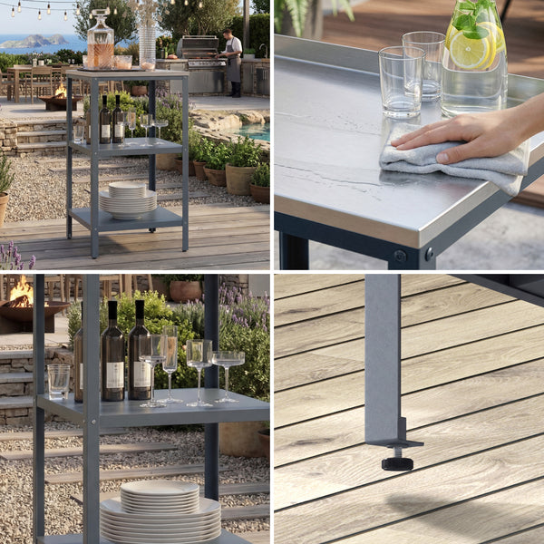 Outdoor Standregal Bolognano 92x50x50 cm [casa.pro]