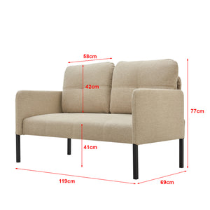 Sofa Reichling 2-Sitzer in verschiedenen Farben [en.casa]