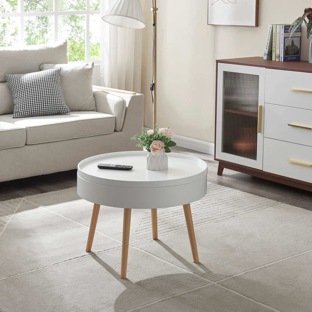 Couchtisch Bongard Weiß Ø60x45 cm [en.casa]