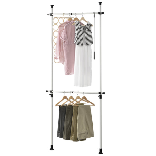 Teleskopgarderobe Kemi Weiß [en.casa] - premiumXL