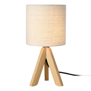 Tischleuchte Koblenz E14 Max. 40W mit Holzfüßen Beige lux.pro - premiumXL