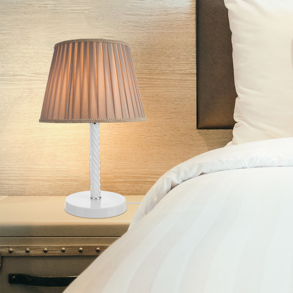 Tischleuchte Kilbride E27 Metall Glas Textil in verschiedenen Farben [lux.pro] - premiumXL
