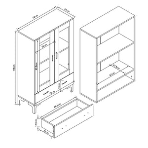 Vitrinenschrank Søndersø [en.casa]