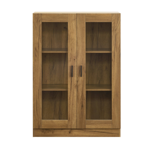Vitrinenschrank Sorø 80x31x115cm in versch. Farben [en.casa]