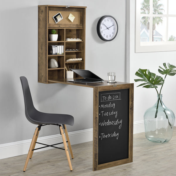 Wandklapptisch Kläppen mit Regal in versch.Farben [en.casa]