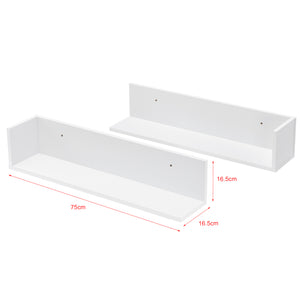 Wandregal Elverum 75 x 16,5 x 16,5 cm 2er Set versch. Farben en.casa