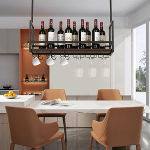 Weinregal mit Glashalterung Borejle [en.casa]