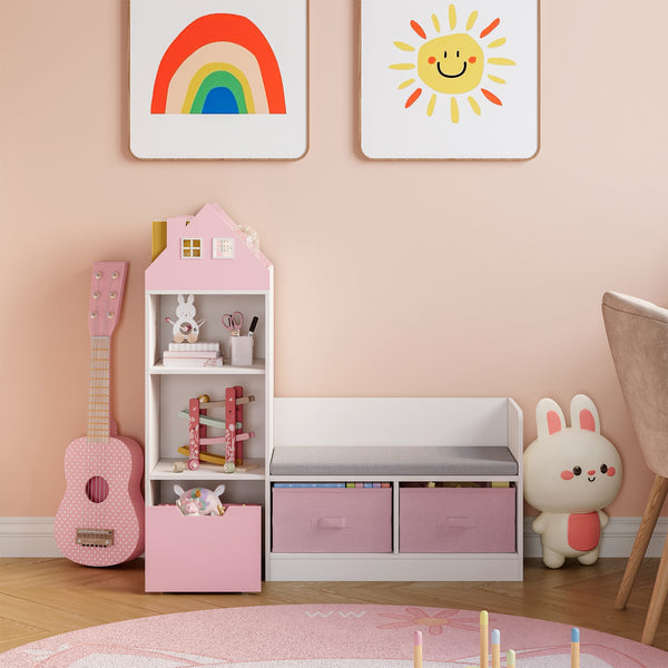 Kindersitzbank mit Regal Vipsali [en.casa]