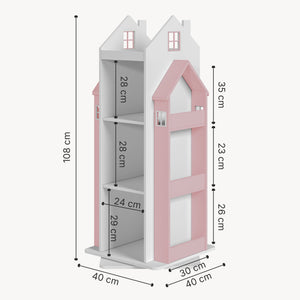 Drehbares Kinderregal Vipsali 108x40x40 cm [en.casa]