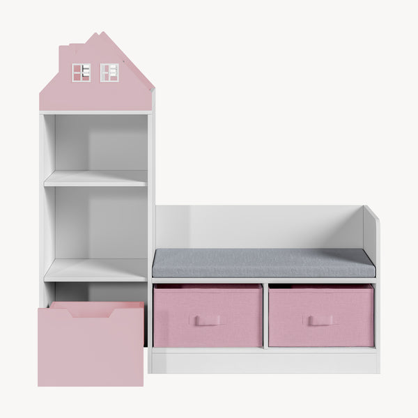 Kindersitzbank mit Regal Vipsali [en.casa]