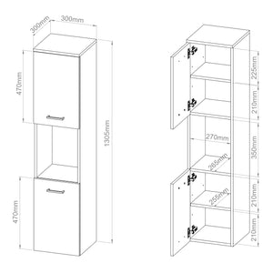 Badmöbelset Krildihana 3-teilig [en.casa]