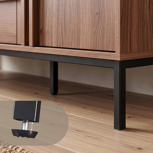 Sideboard Kilmandar 150x40x79 cm Walnussoptik [en.casa]