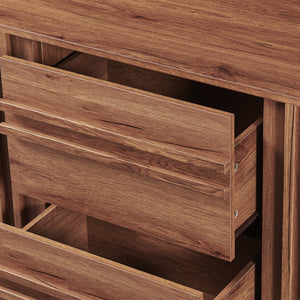 Sideboard Kilmandar 150x40x79 cm Walnussoptik [en.casa]