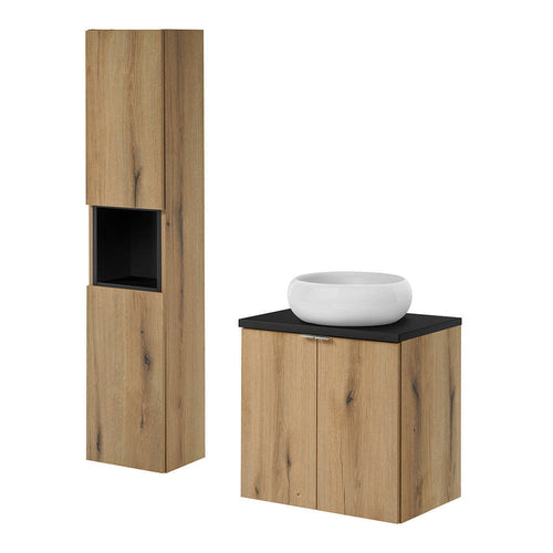 Waschtisch Skelbolu mit Hochschrank [en.casa]