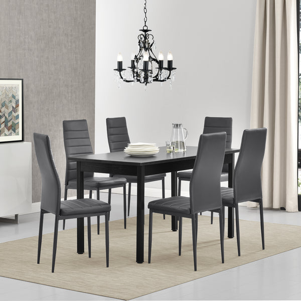 Essgruppe Bjerkvik (Set, 7-tlg) 140x60 cm in versch. Farben [en.casa]