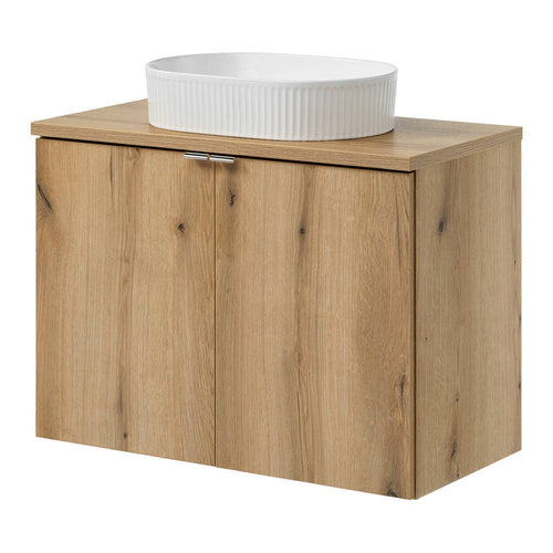 Waschtisch Skelbolu mit Türen 80x71x40 cm [en.casa]