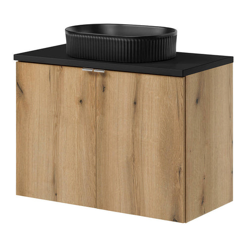 Waschtisch Skelbolu mit Türen 80x71x40 cm [en.casa]