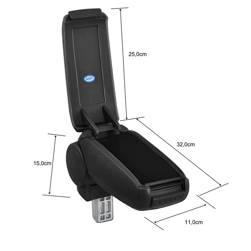 Maßskizze Mittelarmlehne Hyundai i30 versch. Ausführungen pro.tec